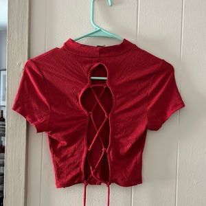 Lace-up tee